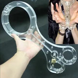 Crystal Yoke Cangue Wrist Oval Handcuffs Pillory Neck Collar bondage  locked