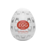 Tenga EGG Boxy Silicone Stretchy Male Masturbator Sleeve Stroker Sex Toy White