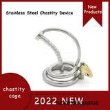 Stainless Steel with Tube Chastity Device for Male Training Delay Lock Device