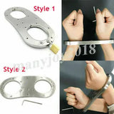 Stainless Steel Bondage Cangue Fixed Handcuffs Wrist Cuffs Restraint Pillory