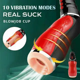 Realistic Male Masturbator Vagina Pussy Cup Blowjob Sucking Oral SEX Stroker Toy