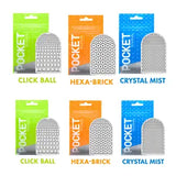 POCKET TENGA Male Disposable Portable Egg Stroker Sleeve Masturbator 6 Pack