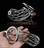 Stainless Steel Metal Male Chastity Cage Bird Device Restraint with Lock Bondage