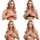 Women Lingerie Sexy Bra Tempting Tops Cupless Tank Top Sleeveless T-shirt Bow