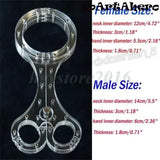 Stainless Steel/Glass Finger Cuffs Thumb Toe Handcuffs Thumbcuffs