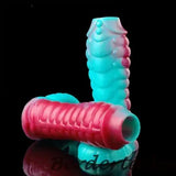 Cock Sheath Penis Enlargement Hollow Dildo Sleeve Anti-Off Ring Sex