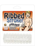 RIBBED STROKER REVERSIBLE TEXTURED MASTURBATOR SLEEVE CLEAR