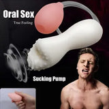 Fully Deep Throat Men Masturbator Blowjob Sucking Pump Stroker Cup Sex Toys