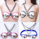 New Adjustable Stainless Steel Chastity Belt Bra BDSM Bondage Chastity Device