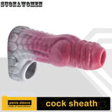 Big Knot Dildo Penis Sheath Silicone Fantasy Sleeve Penise Enlargement Sex