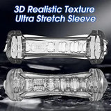 Male Masturbators Stroker Sleeve with Crystal Realistic Textured Vagina Blowjob