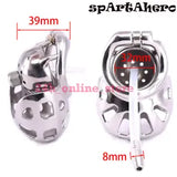 Super Small Male Cage Stainless Steel Metal Chastity Devices Scrotal Sleeve Gear