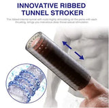 Masturbator Stroker Sleeve for Men Ribbed Pocket Pussy Male Masturbation Sex ESA