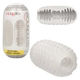 Cal Exotics Boundless Reversible Ribbed Stroker Clear - Masturbation Sleeve