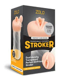 Zolo Male Masturbator Clear Gf Squeezable and Dual Density Textured Stroker, New