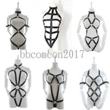 PU Leather Clubwear Body harness Costume Cupless Strap Sexy Lingerie Handcuffs