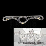 2023 New Clear Crystal Cangue Pillory Neck Oval Handcuffs Restraint Binding Yoke