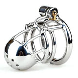 Male Chastity Cage Device Metal Clamp Lock Scrotum Crusher Stretcher
