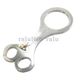 Stainless Steel Cangue Fix Neck Collar Handcuffs Wrist Cuffs Restraint Pillory