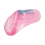 Pink Beaded Vagina Masturbator Sleeve Compact Clear Pussy Stroker Soft Ribbed