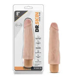 Blush Dr Skin 8'' Soft Real Feel Realistic 2'' Thick Waterproof Vibrating Dildo