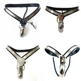 Adjustable Stainless Steel Portable Male Chastity Belt Device Underwear BDSM