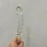 Crystal Glass Dildo Stimulate G-Spot Anal Butt Plug Masturbation Massager