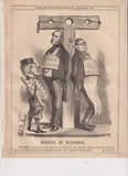 1866 Punch Cartoon Accounts and Weights & Measures Rogues at the Pillory