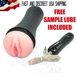 Male Masturbator Vibrating Vagina Flesh Pocket Pussy Light Sex Toy For Men Doll