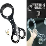 Crystal Handcuff Pillory Cangue Neck Collar Slaver Thumbcuff Lockable Wris