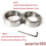 Stainless Seel Wrist Cuffs Anklets Pillory Handcuffs Restraints Shackle Slave