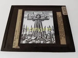 IXG HISTORIC Magic Lantern GLASS Slide THE PILLORY FROM A CONTEMPORARY WOODCUT