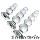 3 Sizes Big Ball Pyrex Glass Anal Dildos Butt Plug Crystal Vagina Beads Sex