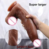 Biggest Realistic Dildo Soft Silicone Thick Penis Strapon Suction Cup