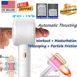 Telescopic Cup Automatic HandsFree Masturbater Blowjob Stroker Men Sex Toy White