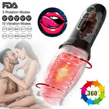 Automatic Blowjob Male Masturbators Cup Rotating Pussy Oral Stroker Sex Toy Men