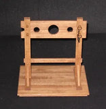 Pillory Model Handmade Wood Medieval Punishment Device 6-3/8" Tall