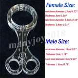 Black/Clear Crystal Cangue Pillory Neck Oval Handcuffs Restraint Binding Yoke