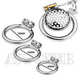 New Arrival Short Chastity Cage Anti-Off Ring Scrotum Stimulator Chastity Device