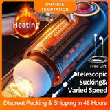 Auto Sex Machine Heated Blowjob Telescopic Male Masturbaters Cup Stroker Men Toy