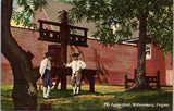 Williamsburg Virginia VA Public Gaol Jail Stocks Pillory Postcard