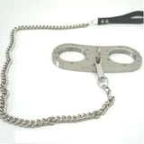 Stainless Steel Binding Chain Pillory Wrist Cuffs Slaves Screw Lock Handcuffs