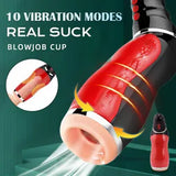 Rechargeable flesh Lick Male Oral MOUTH Masturbaters stroker Sex Toys Men