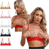 Womens Adjustable Bra Cupless Spaghetti Straps Bralette Underwire Teddy Lingerie