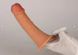 6.2" Hollow Strap on Realistic Penis Dildo Men Sexual Dysfunction ED PE Sleeve