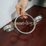 Collar-Wrist Cuffs Spreader Bar Stainless Steel Pillory Posture Neck Handcuffs