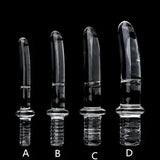 Diameter 16/20/25/30mm Big Crystal Handle Glass Dildo Realistic Artifical Dildo