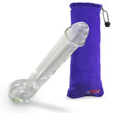 LeLuv Vidro Grande Estilizado Realista Transparente Galo e Bolas Vibrador