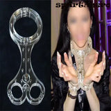 PP Crystal Handcuffs Neck-Wrist-Ankle Restraints Cangue Shackle Pillory