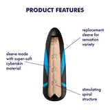 Men Male Masturbator Textured Flexible Stroker Sleeve Suction Sex Toy